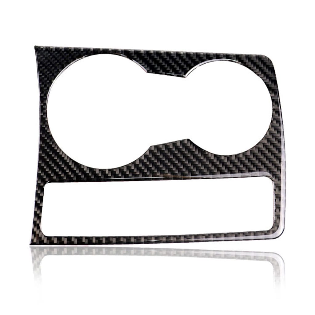 Cup Holder Overlay Cover Carbon Fiber Aluminum Silver B8/B8.5 AUDI A4 ...