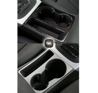 CF Silver Cup Holder Overlay for Audi B8
