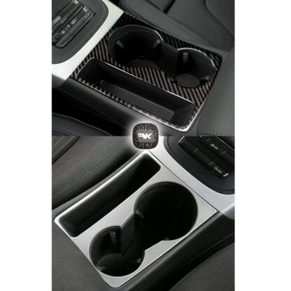 CF Silver Cup Holder Overlay for Audi B8